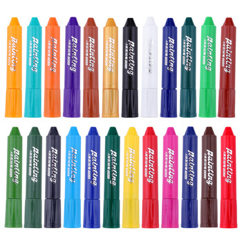 宝克(BAOKE)CH24人体彩绘笔旋转可水洗蜡笔儿童化妆彩笔24色 宝克(BAOKE)CH24人体彩绘笔旋转可水洗蜡笔儿童化妆彩笔24色