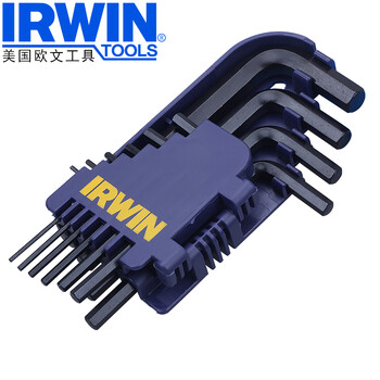IRWIN 美国欧文 L型公英制加长平头/球头内六角扳手套装 公制平头短内六角扳手10件套
