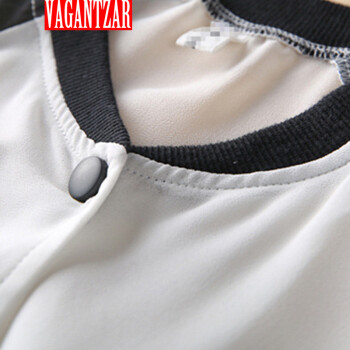 VAGANTZAR欧洲站2015春夏新款薄开衫宽松款雪纺印花外套防晒衣空调衫 白色 M