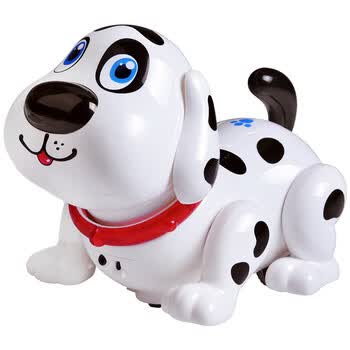 木丸子(mwz) 儿童电动玩具小狗狗电子智能音乐机器笨笨狗走路狗 花斑