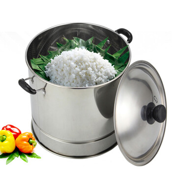 蒸饭桶饭甑大小沥米饭蒸饭器饭甄子蒸锅家用商用不锈钢甑子饭蒸子sn