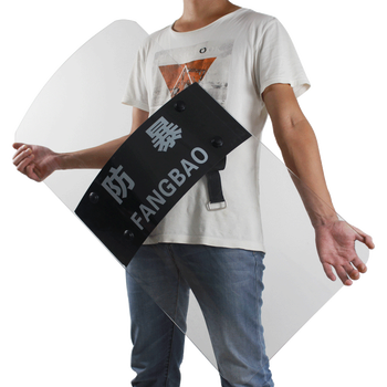 旋龙pc透明防暴盾牌方盾保安器材防护防卫用品安保防爆校园学校手持