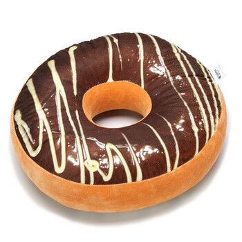 甜甜圈加厚舒适美臀乳胶圆形坐垫椅汽车办公室教室学生加厚透气 牛奶