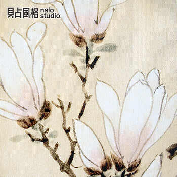 贝占风格 卧室装饰画壁画床头挂画现代新中式禅意墙画花卉有框画 花笙记  33*153