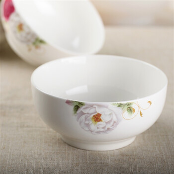 
                                        
                                                            万毅陶瓷餐具 陶瓷米饭碗套装(5英寸)韩式餐具套装陶瓷碗套装(6只装) 今生最爱                