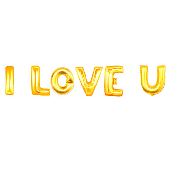 儿童生日气球布置婚房装饰品婚礼现场布置装饰婚庆字母气球 iloveu