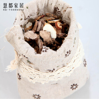 3包包邮驱蚊香包香袋香囊挂件 纯中药草本驱蚊驱虫包宝宝孕妇可用 麻布袋上小黄花