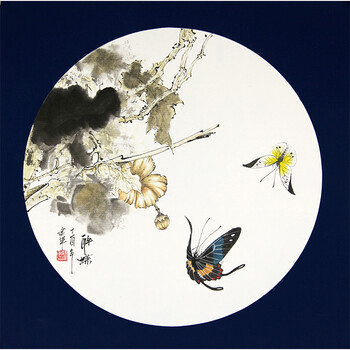 陕西省太白书画院副院长 魏建军《醉蝶》06600拍卖已结束金陵八痴之