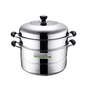 
                                                            振能（ZHENNENG） 二层蒸锅不锈钢复底 电磁炉烹饪锅具 24 26 28 30cm 30cm                