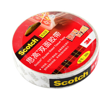3M思高 贴春联对联专用胶带 双面棉纸胶带(超强型) 办公用品 300C-18  18mm*9.5m