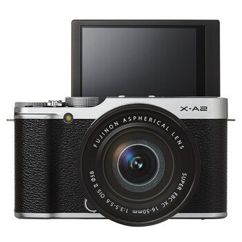 富士（FUJIFILM）X-A2 微单电套机（XC16-50II）经典银 APS-C 自拍翻转屏 WiFi XA2时尚复古
