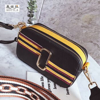 奥提拉(aottla)斜挎包女小包新款韩版时尚单肩包包 黑色