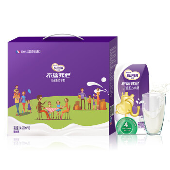 Synutra 圣元 优博 布瑞弗尼 4段儿童配方牛奶（适合3岁及以上儿童）200ml*12 礼盒装