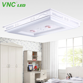VNC LED欧式现代简约卧室灯具 led吸顶灯艺术长方形餐厅客厅灯XD998 72W 长方形