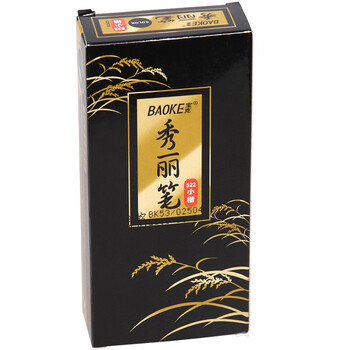 宝克（BAOKE）S22 书法笔软笔秀丽笔小楷 黑色 12支/盒