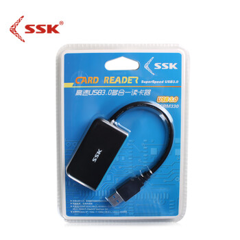 SSK飚王 SCRM330 高速USB3.0多合一读卡器 支持TF\SD\CF等手机相机卡