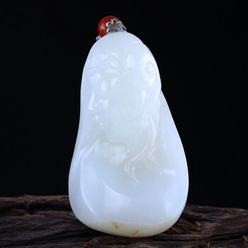 省级玉雕大师李清燕作品和田玉籽料玉贵人81.6克 境界珠宝