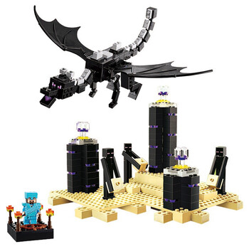 h欢乐颂 我的世界 小颗粒拼装积木 儿童玩具 末影龙10178(632颗粒)