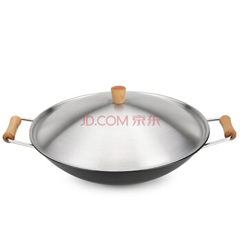 
                                        威捷朗（Versaron） 威捷朗炒锅不粘锅圆底大铁锅老式双耳精铁锅尖底炒菜锅40cm                