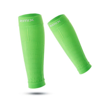 RIMIX护小腿袜套 运动护腿膝 运动护具压缩防撞保护袜护腿袜健身袜腿套 绿色