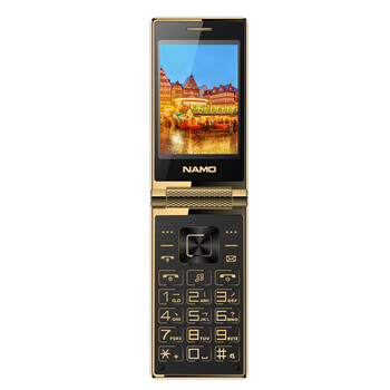 夏朗(NAMO)大器A6老人手机移动联通2G翻盖手机超长待机老年机 黑
