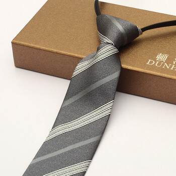 7cm 男士拉链韩版窄领带 新郎商务正装工作易拉得懒人一拉得 hky716