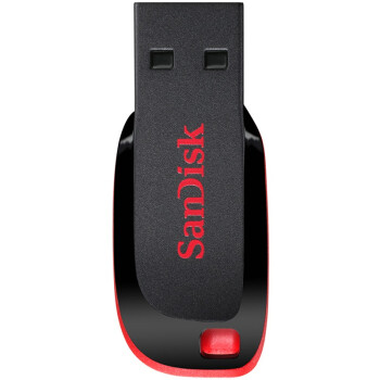 闪迪 （SanDisk）128GB USB2.0 U盘 CZ50酷刃 黑红色 时尚设计 安全加密软件