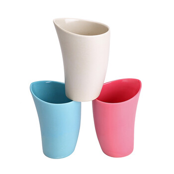 
                                        simzu环保餐具 茶杯/咖啡杯/牛奶杯 竹纤维材质水杯340ml K007 三色套装                