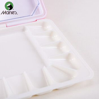 马利(Marie's)保湿型21格调色盒 学生考试专业美术绘画画画调色盘 水粉水彩丙烯油画调色板调色盒 H028 速写 马克笔绘画