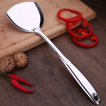 古莎(gusha) 加厚炒菜铲子厨具长柄锅铲不锈钢家用厨房炒勺一体中空防