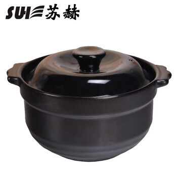 苏赫陶瓷砂锅韩式石锅拌饭宝宝奶锅炖锅紫砂锅汤锅汤煲仔锅 黄色