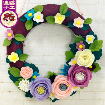 新年春节装饰门环花环门帘挂件 墙壁挂居家挂饰 幼儿园儿童手工diy