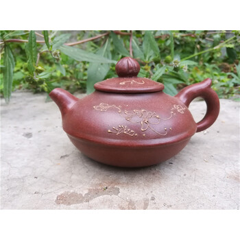 台湾回流老紫砂壶 时期 一厂 顾景舟蒋蓉大师 顾景舟彩绘合欢壶250