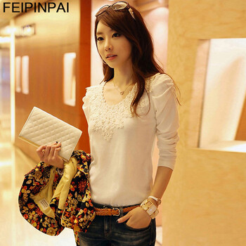 FEIPINPAI【女装】百搭修身圆领T恤H73 白色 L