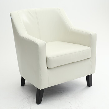 单人沙发椅双人三人欧式小户型酒店咖啡厅网吧卡座沙发圈椅子 白色 皮