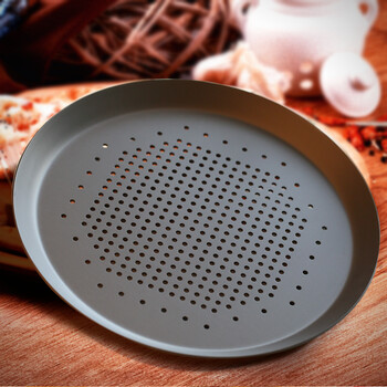 展艺 烘焙模具 8寸镂空披萨烤盘 硬模不沾浅盘 pizza盘 烤盘