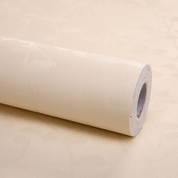 自沾墙纸 整卷自粘壁纸 胶面墙纸 pvc自粘墙纸 墙壁纸贴膜 纯白色