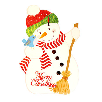 捷升 圣诞树创意装饰品 圣诞节礼物橱窗卡通雪人挂件贴画