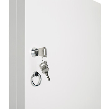 得力(deli)48位三排安全实用带锁钥匙管理箱/钥匙盒/应急钥匙柜壁挂/含钥匙牌 多色标识钥匙存放箱