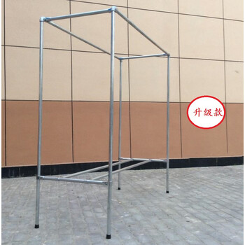 镀锌钢管水管晾衣架挂衣架晒被架落地双杆阳台户外四方防风加厚 衣架