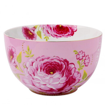 沙拉碗 大碗 水果碗客厅家用厨具 粉色玫瑰花大碗:直径23cm