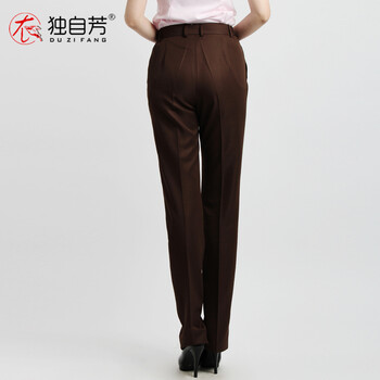 独自芳 宾馆酒店保洁员工作制服长裤工作裤松紧直筒裤子客房服务员PA保洁裤女大码 冬裤 XL