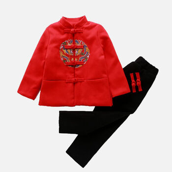 2018春季新款宝宝唐装冬款儿童童装新年衣服民族风女童装男礼服过年