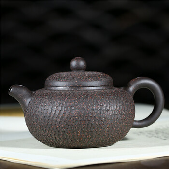 派老艺人拍卖已结束0206著名陶艺家韩江 稀有原矿老紫泥 顶珠紫砂杯