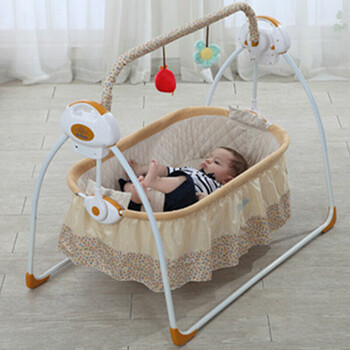 婴儿宝宝摇篮摇床电动 标准经典版黄色