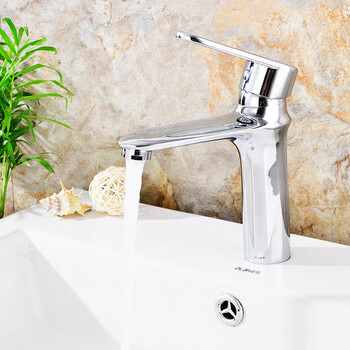 htosn恒通 卫生间单把面盆龙头 洗脸盆 洗手盆冷热水龙头 wrd00cp