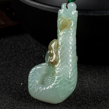 玉翠珠宝   翡翠龙爪挂件27.88g