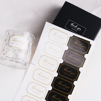 蜡烛杯贴纸 香薰蜡烛diy蜡杯贴纸标签 创意贴纸纯手工 烫金透明贴纸02
