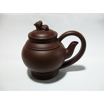 茶壶紫砂壶转心壶时来运转壶紫泥手工手把壶球孔观赏壶紫砂