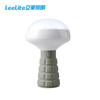立莱 led手电筒充电式小夜灯探照灯应急灯 灰色